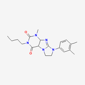 3-butyl-8-(3,4-dimethylphenyl)-1-methyl-1H,2H,3H,4H,6H,7H,8H-imidazo[1,2-g]purine-2,4-dione