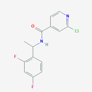 molecular formula C14H11ClF2N2O B2824338 2-chloro-N-[1-(2,4-difluorophenyl)ethyl]pyridine-4-carboxamide CAS No. 1118822-68-6
