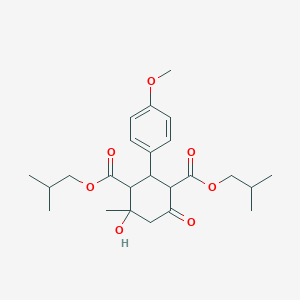 Bis(2-methylpropyl) 4-hydroxy-2-(4-methoxyphenyl)-4-methyl-6-oxocyclohexane-1,3-dicarboxylate