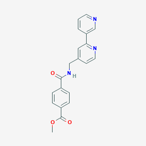 molecular formula C20H17N3O3 B2824342 Methyl 4-(([2,3'-bipyridin]-4-ylmethyl)carbamoyl)benzoate CAS No. 2034267-84-8