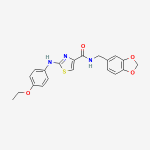 N-(benzo[d][1,3]dioxol-5-ylmethyl)-2-((4-ethoxyphenyl)amino)thiazole-4-carboxamide