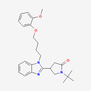 1-(tert-butyl)-4-(1-(4-(2-methoxyphenoxy)butyl)-1H-benzo[d]imidazol-2-yl)pyrrolidin-2-one