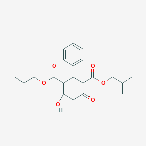 molecular formula C23H32O6 B282436 Bis(2-methylpropyl) 4-hydroxy-4-methyl-6-oxo-2-phenylcyclohexane-1,3-dicarboxylate 