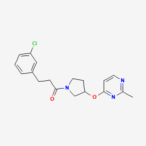 3-(3-Chlorophenyl)-1-{3-[(2-methylpyrimidin-4-yl)oxy]pyrrolidin-1-yl}propan-1-one