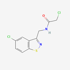 2-Chloro-N-[(5-chloro-1,2-benzothiazol-3-yl)methyl]acetamide