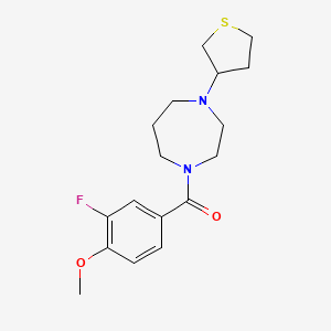 (3-Fluoro-4-methoxyphenyl)-[4-(thiolan-3-yl)-1,4-diazepan-1-yl]methanone