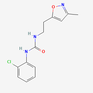 molecular formula C13H14ClN3O2 B2824373 1-(2-Chlorophenyl)-3-(2-(3-methylisoxazol-5-yl)ethyl)urea CAS No. 1396889-22-7