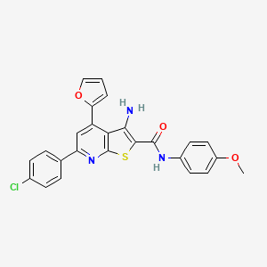 3-amino-6-(4-chlorophenyl)-4-(furan-2-yl)-N-(4-methoxyphenyl)thieno[2,3-b]pyridine-2-carboxamide