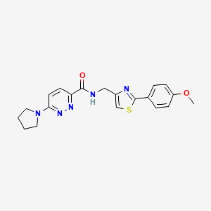 N-((2-(4-methoxyphenyl)thiazol-4-yl)methyl)-6-(pyrrolidin-1-yl)pyridazine-3-carboxamide