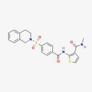 2-(4-((3,4-dihydroisoquinolin-2(1H)-yl)sulfonyl)benzamido)-N-methylthiophene-3-carboxamide