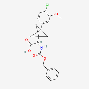 2-[3-(4-Chloro-3-methoxyphenyl)-1-bicyclo[1.1.1]pentanyl]-2-(phenylmethoxycarbonylamino)acetic acid