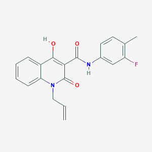 1-allyl-N-(3-fluoro-4-methylphenyl)-4-hydroxy-2-oxo-1,2-dihydroquinoline-3-carboxamide