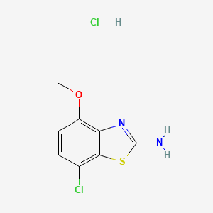 molecular formula C8H8Cl2N2OS B2824406 7-Chloro-4-methoxybenzo[d]thiazol-2-amine hydrochloride CAS No. 2034327-64-3