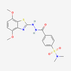 4-(2-(4,7-dimethoxybenzo[d]thiazol-2-yl)hydrazinecarbonyl)-N,N-dimethylbenzenesulfonamide