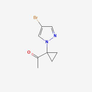 molecular formula C8H9BrN2O B2824428 1-[1-(4-溴-1H-吡唑-1-基)环丙基]乙酮 CAS No. 2166529-84-4