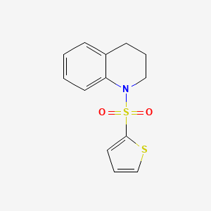 molecular formula C13H13NO2S2 B2824430 1-(Thiophen-2-ylsulfonyl)-1,2,3,4-tetrahydroquinoline CAS No. 329795-81-5