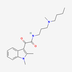 molecular formula C20H29N3O2 B2824438 N-(3-(butyl(methyl)amino)propyl)-2-(1,2-dimethyl-1H-indol-3-yl)-2-oxoacetamide CAS No. 862832-09-5