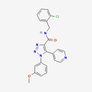 molecular formula C22H18ClN5O2 B2824439 N-(2-chlorobenzyl)-1-(3-methoxyphenyl)-5-(pyridin-4-yl)-1H-1,2,3-triazole-4-carboxamide CAS No. 1326877-59-1