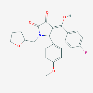4-(4-fluorobenzoyl)-3-hydroxy-5-(4-methoxyphenyl)-1-(tetrahydro-2-furanylmethyl)-1,5-dihydro-2H-pyrrol-2-one