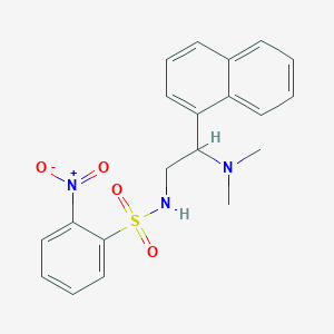 molecular formula C20H21N3O4S B2824440 N-(2-(dimethylamino)-2-(naphthalen-1-yl)ethyl)-2-nitrobenzenesulfonamide CAS No. 941997-24-6