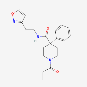 N-[2-(1,2-Oxazol-3-yl)ethyl]-4-phenyl-1-prop-2-enoylpiperidine-4-carboxamide