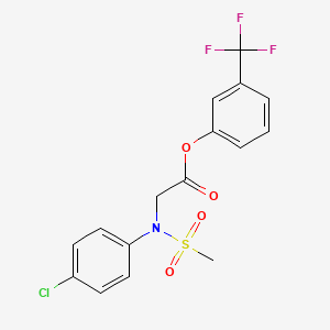 3-(Trifluoromethyl)phenyl 2-[4-chloro(methylsulfonyl)anilino]acetate