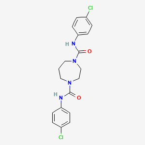 molecular formula C19H20Cl2N4O2 B2824456 N1,N4-bis(4-chlorophenyl)-1,4-diazepane-1,4-dicarboxamide CAS No. 710329-24-1