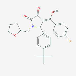 4-(4-bromobenzoyl)-5-(4-tert-butylphenyl)-3-hydroxy-1-(tetrahydro-2-furanylmethyl)-1,5-dihydro-2H-pyrrol-2-one