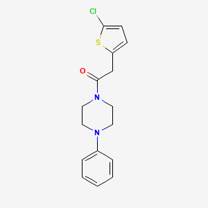 molecular formula C16H17ClN2OS B2824460 2-(5-氯噻吩-2-基)-1-(4-苯基哌嗪-1-基)乙酮 CAS No. 921840-67-7