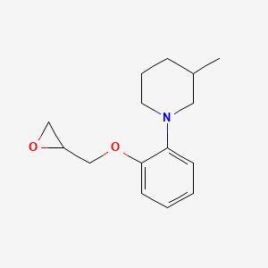 molecular formula C15H21NO2 B2824463 3-Methyl-1-[2-(oxiran-2-ylmethoxy)phenyl]piperidine CAS No. 2411201-03-9