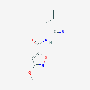 molecular formula C11H15N3O3 B2824469 N-(1-cyano-1-methylbutyl)-3-methoxy-1,2-oxazole-5-carboxamide CAS No. 1797153-04-8