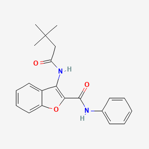 molecular formula C21H22N2O3 B2824476 3-(3,3-dimethylbutanamido)-N-phenylbenzofuran-2-carboxamide CAS No. 887216-26-4