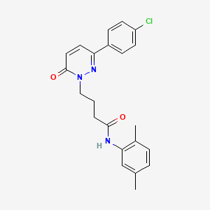 molecular formula C22H22ClN3O2 B2824482 4-(3-(4-chlorophenyl)-6-oxopyridazin-1(6H)-yl)-N-(2,5-dimethylphenyl)butanamide CAS No. 946215-17-4