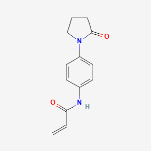 molecular formula C13H14N2O2 B2824484 N-[4-(2-oxopyrrolidin-1-yl)phenyl]prop-2-enamide CAS No. 931074-88-3