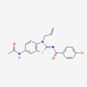 (Z)-N-(6-acetamido-3-allylbenzo[d]thiazol-2(3H)-ylidene)-4-bromobenzamide
