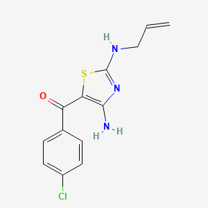 molecular formula C13H12ClN3OS B2824502 [2-(Allylamino)-4-amino-1,3-thiazol-5-yl](4-chlorophenyl)methanone CAS No. 328282-18-4