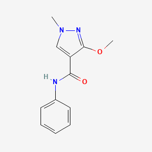 molecular formula C12H13N3O2 B2824504 3-methoxy-1-methyl-N-phenyl-1H-pyrazole-4-carboxamide CAS No. 1014070-43-9