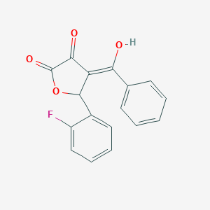 molecular formula C17H11FO4 B282451 5-(2-fluorophenyl)-3-hydroxy-4-(phenylcarbonyl)furan-2(5H)-one 