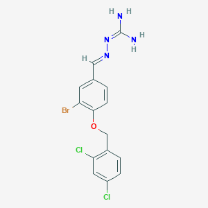 molecular formula C15H13BrCl2N4O B2824514 (2E)-2-{3-溴-4-[(2,4-二氯苯甲基)氧基]苯甲基亚甲基}肼基甲酰胺 CAS No. 725276-54-0