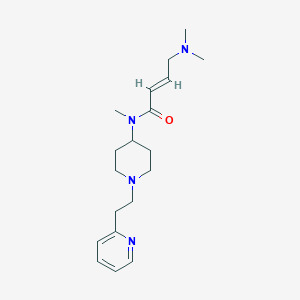 molecular formula C19H30N4O B2824525 (E)-4-(Dimethylamino)-N-methyl-N-[1-(2-pyridin-2-ylethyl)piperidin-4-yl]but-2-enamide CAS No. 2411332-93-7