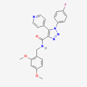 molecular formula C23H20FN5O3 B2824527 N-(2,4-dimethoxybenzyl)-1-(4-fluorophenyl)-5-(pyridin-4-yl)-1H-1,2,3-triazole-4-carboxamide CAS No. 1207008-87-4