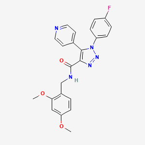 molecular formula C23H20FN5O3 B2824527 N-(2,4-二甲氧基苯甲基)-1-(4-氟苯基)-5-(吡啶-4-基)-1H-1,2,3-三唑-4-甲酰胺 CAS No. 1207008-87-4