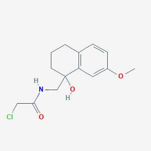 2-Chloro-N-[(1-hydroxy-7-methoxy-3,4-dihydro-2H-naphthalen-1-yl)methyl]acetamide