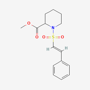 molecular formula C15H19NO4S B2824538 甲基 1-[(E)-2-苯乙烯基]磺酰吡哌啶-2-羧酸酯 CAS No. 1252557-09-7