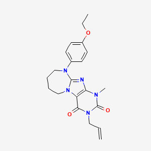 10-(4-Ethoxyphenyl)-1-methyl-3-prop-2-enyl-6,7,8,9-tetrahydropurino[7,8-a][1,3]diazepine-2,4-dione