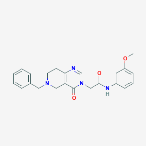 molecular formula C23H24N4O3 B2824543 2-(6-苄基-4-酮-5,6,7,8-四氢吡啶并[4,3-d]嘧啶-3(4H)-基)-N-(3-甲氧基苯基)乙酰胺 CAS No. 1251687-51-0