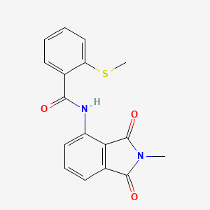 molecular formula C17H14N2O3S B2824545 N-(2-甲基-1,3-二氧代异喹啉-4-基)-2-甲基硫代苯甲酰胺 CAS No. 896349-71-6