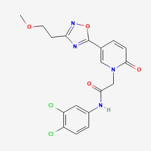 N-(3,4-dichlorophenyl)-2-(5-(3-(2-methoxyethyl)-1,2,4-oxadiazol-5-yl)-2-oxopyridin-1(2H)-yl)acetamide