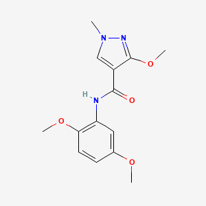molecular formula C14H17N3O4 B2824570 N-(2,5-dimethoxyphenyl)-3-methoxy-1-methyl-1H-pyrazole-4-carboxamide CAS No. 1014045-91-0