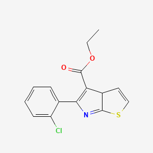 molecular formula C15H12ClNO2S B2824578 Ethyl 5-(2-chlorophenyl)-3aH-thieno[2,3-b]pyrrole-4-carboxylate CAS No. 2009013-82-3